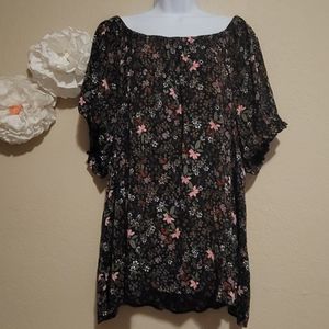 Size 26 Loft Floral Top
